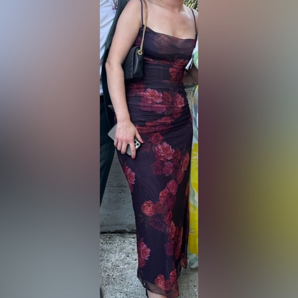 HOUSE OF CB Nalini Mesh Corset Cocktail Dress